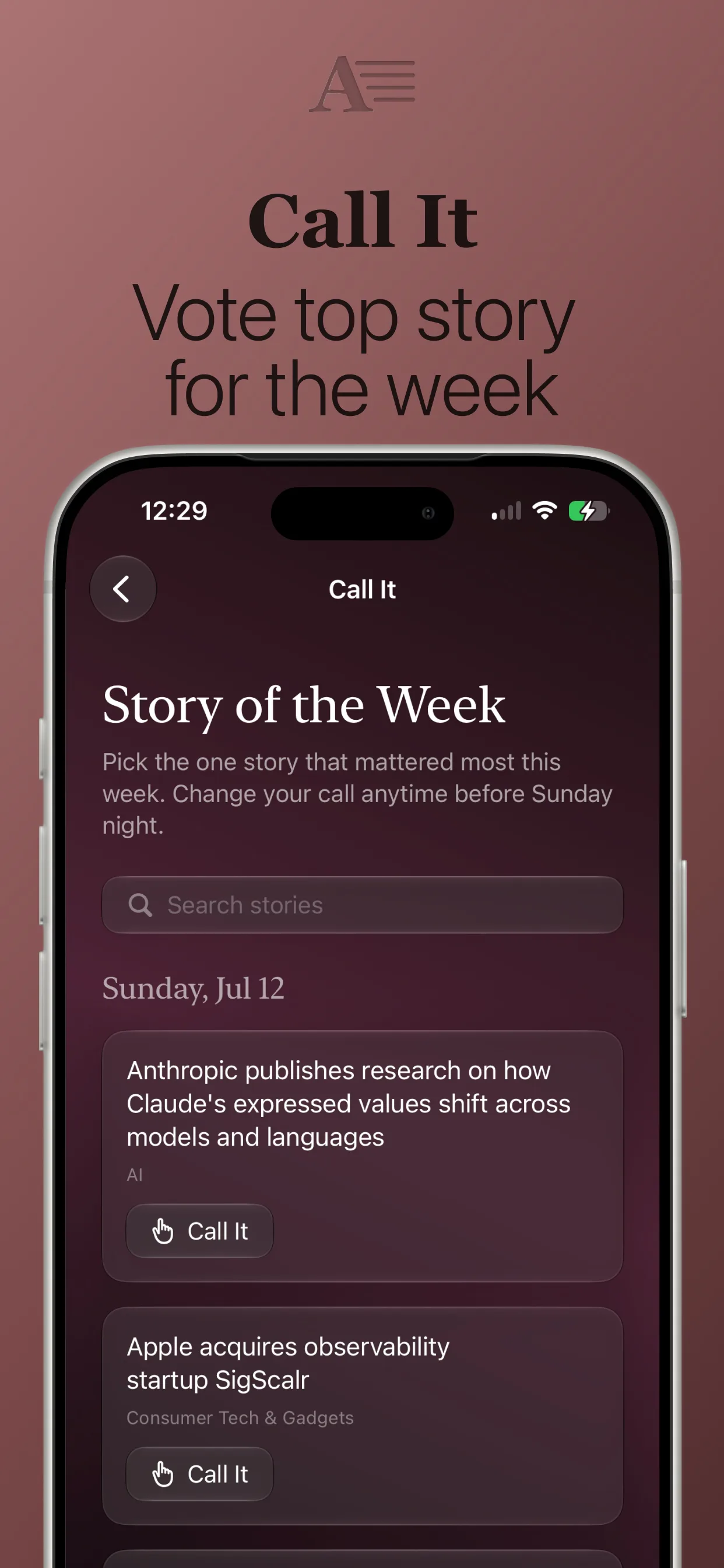Article One — Call It, vote the top story of the week